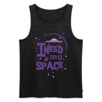 I need my Space - Lustiges Geschenk - Männer Premium Bio Tank Top - Schwarz - Vorne - Michal (187cm)