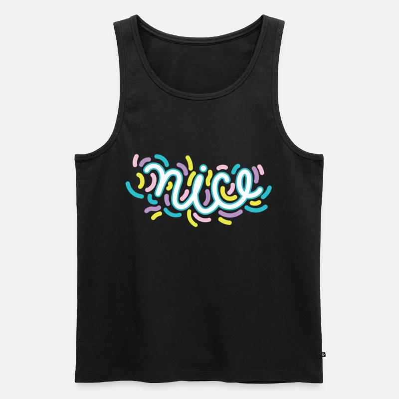 Nice - Männer Premium Bio Tank Top - Schwarz