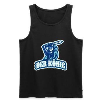 King - the real (wonderful gift) - Men's Premium Organic Tank Top - black - Front - Michal (187cm)