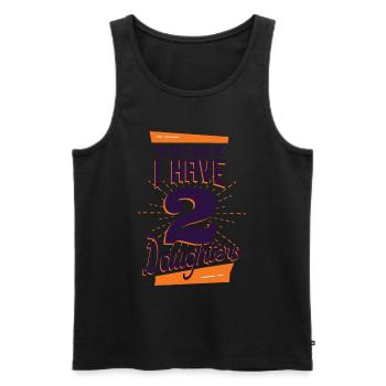 I have two daughters - Men's Premium Organic Tank Top - black - Front - Michal (187cm)