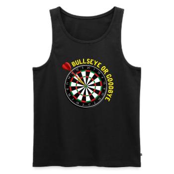 Fléchettes Bullseye Fléchettes Fléchettes club - Débardeur bio Premium Homme - noir - Devant - Michal (187cm)