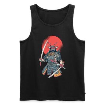 Samurai Fighter - martial arts gift - Men's Premium Organic Tank Top - black - Front - AI Model Male 178 light (178cm)