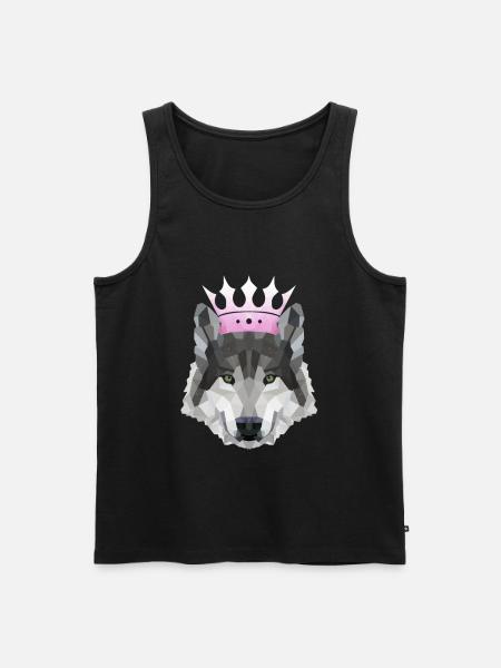 Couronne POLYGONE WOLF Husky Wolves Pack - Débardeur bio Premium Homme - noir