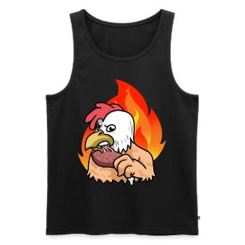 Chicken Grill Fast Food - Men's Premium Organic Tank Top - black - Front - Michal (187cm)