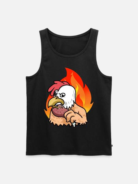 Chicken Grill Fast Food - Men's Premium Organic Tank Top - black