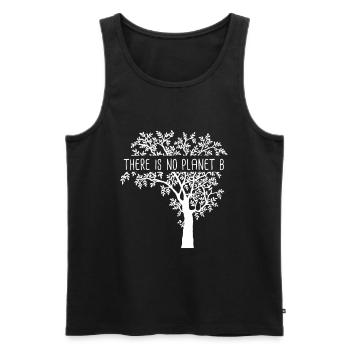 There is No Planet B - Earth Day Erde Umwelt - Männer Premium Bio Tank Top - Schwarz - Vorne - AI Model Male 178 light (178cm)