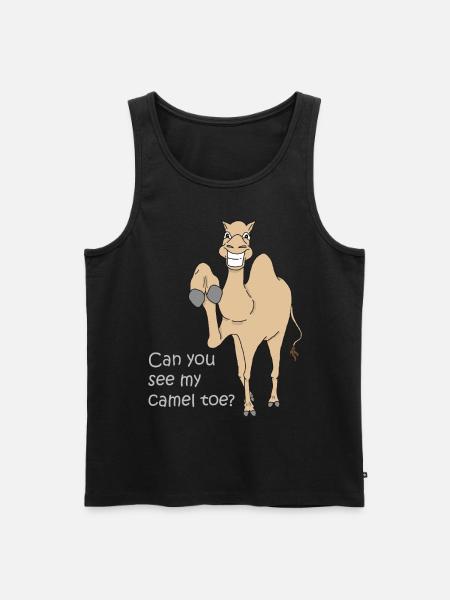 camel toe step funny sayings gift shirt - Men's Premium Organic Tank Top - black