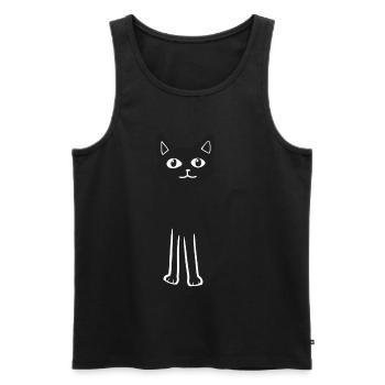 Chats Animaux animaux - Débardeur bio Premium Homme - noir - Devant - AI Model Male 178 light (178cm)