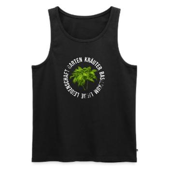 Garten Kräuter Liebe - Männer Premium Bio Tank Top - Schwarz - Vorne - Michal (187cm)