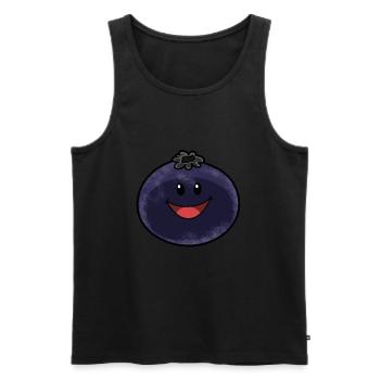 Bleuets Bleuets Végétalien Végétarien Berry Fruit - Débardeur bio Premium Homme - noir - Devant - AI Model Male 178 light (178cm)