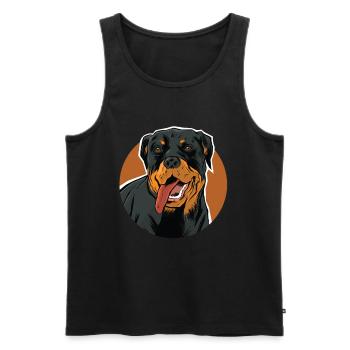 Beau motif Rottweiler pour les propriétaires de chiens - Débardeur bio Premium Homme - noir - Devant - Michal (187cm)