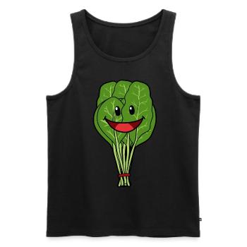 Spinach Vegetables Vegan Vegan Cook Healthy Cuisine - Men's Premium Organic Tank Top - black - Front - Michal (187cm)