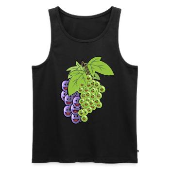 Grapes Grapes Fruit Vine Vegans - Men's Premium Organic Tank Top - black - Front - AI Model Male 178 light (178cm)