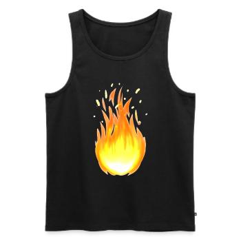 Flame flames Fire burning Fire brigade - Men's Premium Organic Tank Top - black - Front - Michal (187cm)