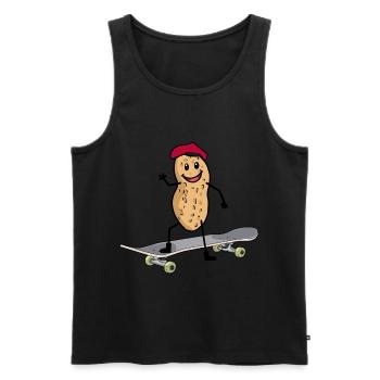 Skateboard skater sport cacahuètes cacahuètes enfant - Débardeur bio Premium Homme - noir - Devant - AI Model Male 178 light (178cm)