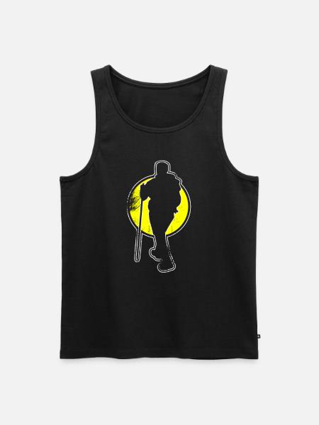 Pilger Jakobsweg - Männer Premium Bio Tank Top - Schwarz