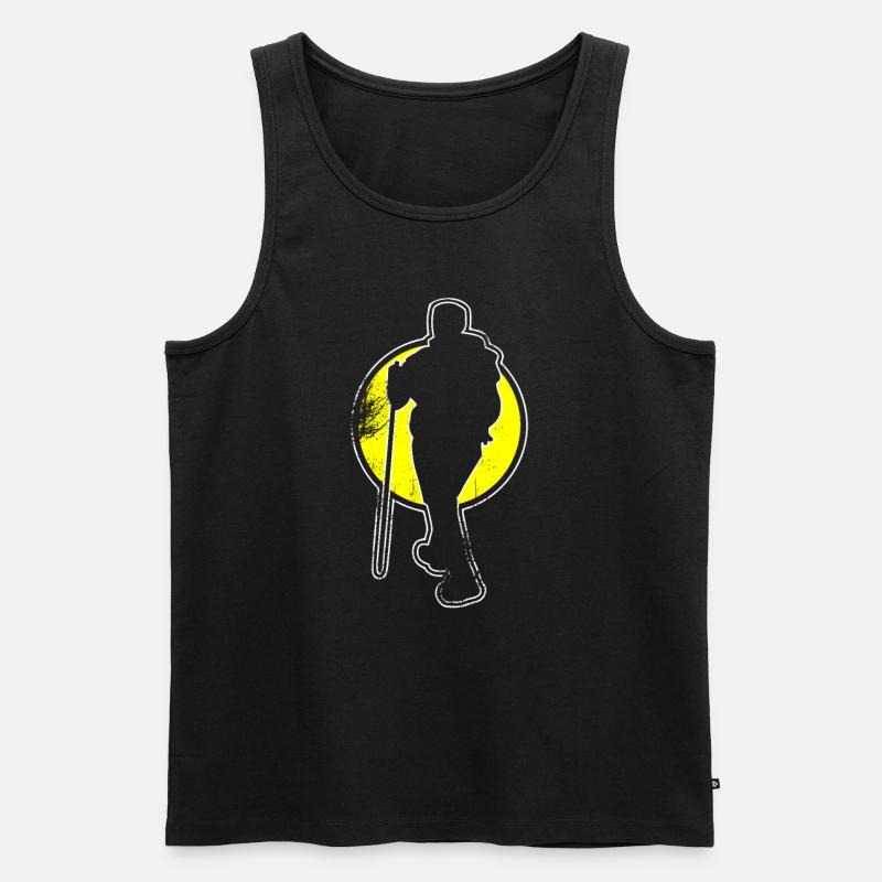 Pilger Jakobsweg - Männer Premium Bio Tank Top - Schwarz