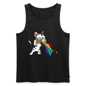 Party Feiern Bier kotzen Alkoholiker Säufer Rausch - Männer Premium Bio Tank Top - Schwarz - Vorne - AI Model Male 178 light (178cm)
