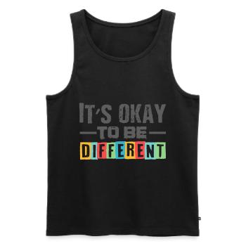 different autism gift shirt - Men's Premium Organic Tank Top - black - Front - Michal (187cm)