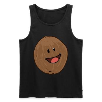 Coconut Coconut Nuts Nut Coconuts - Men's Premium Organic Tank Top - black - Front - AI Model Male 178 light (178cm)
