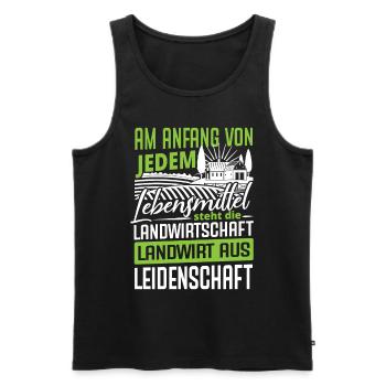 Landwirt Leidenschaft Lebensmittel Landwirtschaft - Männer Premium Bio Tank Top - Schwarz - Vorne - Michal (187cm)