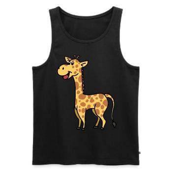 Girafe Giraffen Animaux sauvages Animaux Animaux Animaux Enfants - Débardeur bio Premium Homme - noir - Devant - AI Model Male 178 light (178cm)