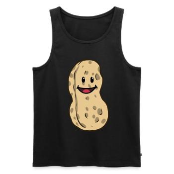 Erdnuss Erdnüsse Nuss Nüsse Speise nett - Männer Premium Bio Tank Top - Schwarz - Vorne - Michal (187cm)