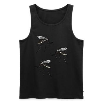 Moustique moustique moustique moustique insectes insectes sangseur parasite - Débardeur bio Premium Homme - noir - Devant - AI Model Male 178 light (178cm)