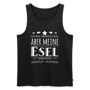 Witziger Spruch Esel Maultier Muli Geschenk - Männer Premium Bio Tank Top - Schwarz - Vorne - AI Model Male 178 light (178cm)