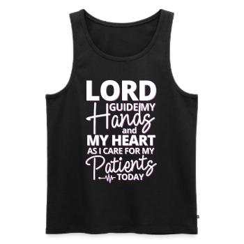 Senior Caregiver Engel Nursing Care Nursing Home - Men's Premium Organic Tank Top - black - Front - AI Model Male 178 light (178cm)