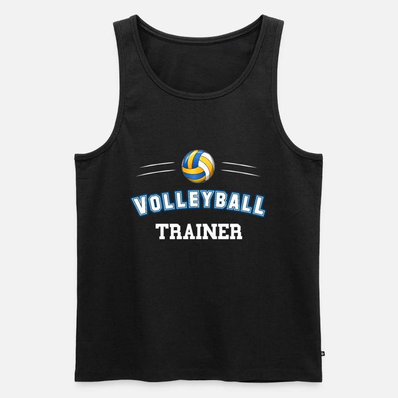 Volleyball Trainer Geschenk. - Männer Premium Bio Tank Top - Schwarz