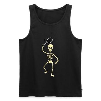 Chemise cadeau squelette squash - Débardeur bio Premium Homme - noir - Devant - Michal (187cm)