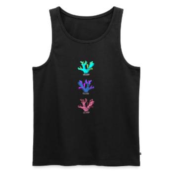 Colorful corals - Men's Premium Organic Tank Top - black - Front - AI Model Male 178 light (178cm)