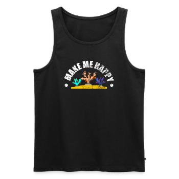Colorful corals - Men's Premium Organic Tank Top - black - Front - AI Model Male 178 light (178cm)