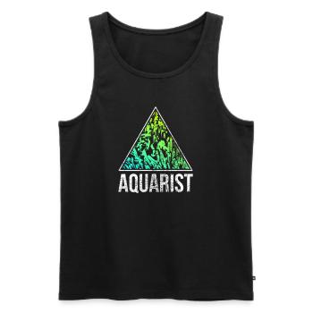 Aquarist Reef Aquarium Coral Gift Aquaristics - Men's Premium Organic Tank Top - black - Front - AI Model Male 178 light (178cm)