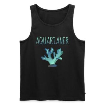 Aquarium Coral Coral Reef Aquarists - Men's Premium Organic Tank Top - black - Front - AI Model Male 178 light (178cm)