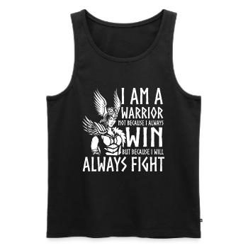 I am a warrior - Warrior Viking Ares - Men's Premium Organic Tank Top - black - Front - AI Model Male 178 light (178cm)