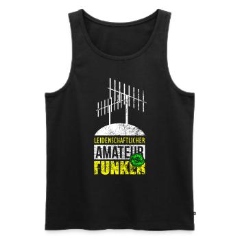 Antenne Funker Amateurfunker Geschenk - Männer Premium Bio Tank Top - Schwarz - Vorne - AI Model Male 178 light (178cm)