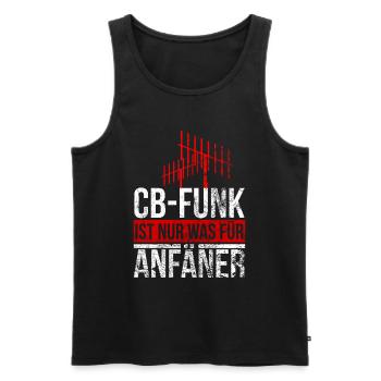 CB-Funk Funker Funktstation Amateurfunker - Männer Premium Bio Tank Top - Schwarz - Vorne - AI Model Male 178 light (178cm)