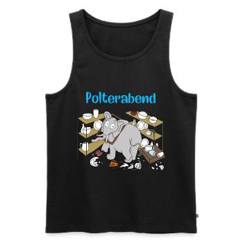 Lustiges Polterabend Elefant Geschenk Shirt - Männer Premium Bio Tank Top - Schwarz - Vorne - Michal (187cm)