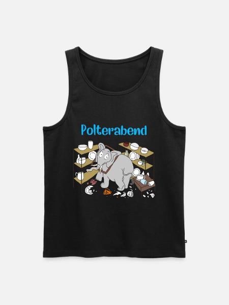 Lustiges Polterabend Elefant Geschenk Shirt - Männer Premium Bio Tank Top - Schwarz