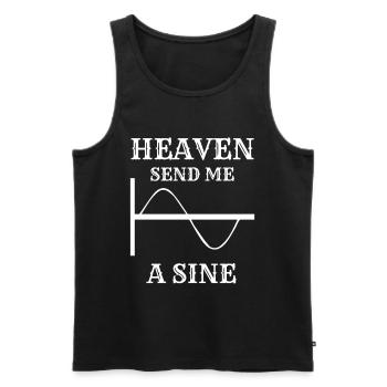 Himmel sendet Sinus Lustig Mathe Physik Liebhaber - Männer Premium Bio Tank Top - Schwarz - Vorne - AI Model Male 178 light (178cm)