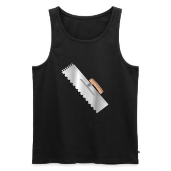 Spachtel Kelle outil chantier - Débardeur bio Premium Homme - noir - Devant - Michal (187cm)