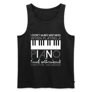 No mistakes piano piano - Men's Premium Organic Tank Top - black - Front - AI Model Male 178 light (178cm)