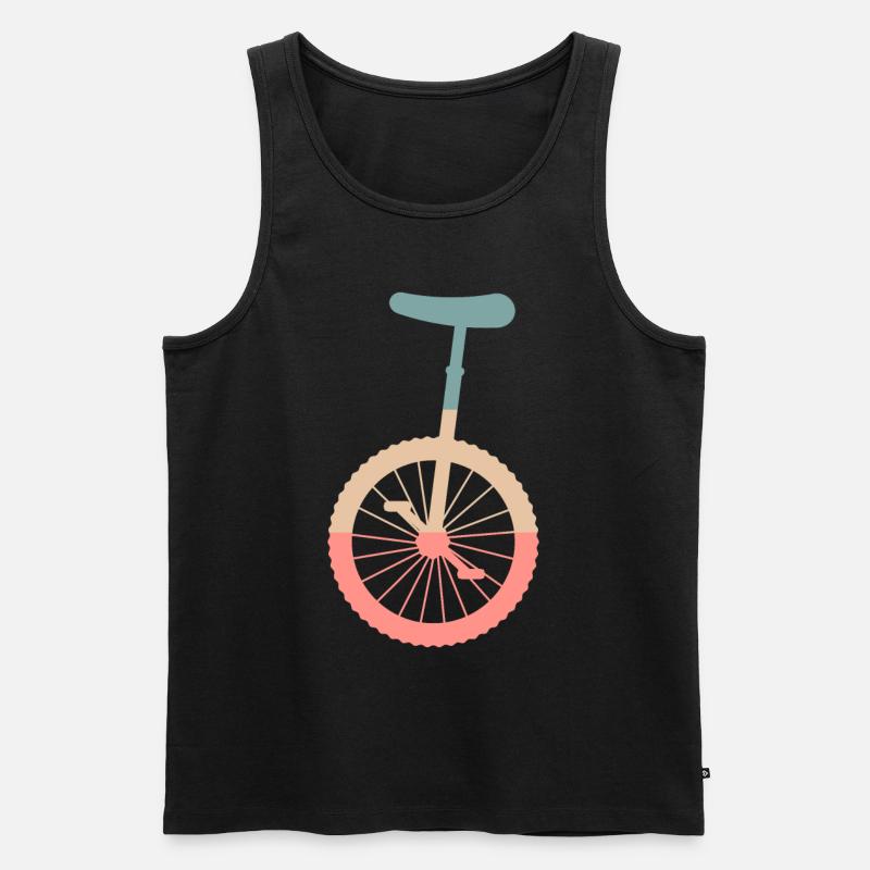 Einrad Kunstrad Zirkus Geschenkidee - Männer Premium Bio Tank Top - Schwarz