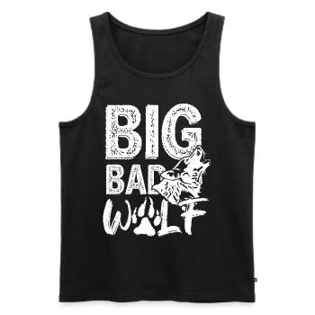Big Bad Wolf Predator Pack Animal Isegrim Cadeau - Débardeur bio Premium Homme - noir - Devant - AI Model Male 178 light (178cm)