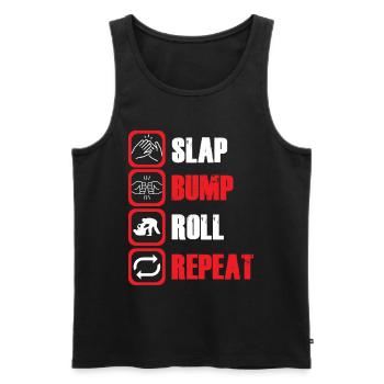 Slap Bump Roll cadeau de Jiu Jitsu brésilien BJJ - Débardeur bio Premium Homme - noir - Devant - Michal (187cm)