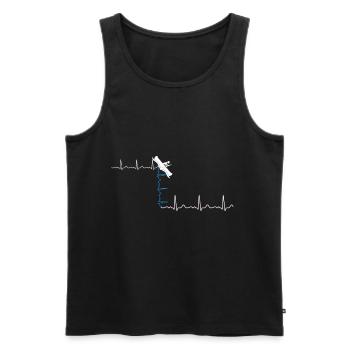 Kanu Kajak Paddeln Geschenk Kanufahren - Männer Premium Bio Tank Top - Schwarz - Vorne - Michal (187cm)