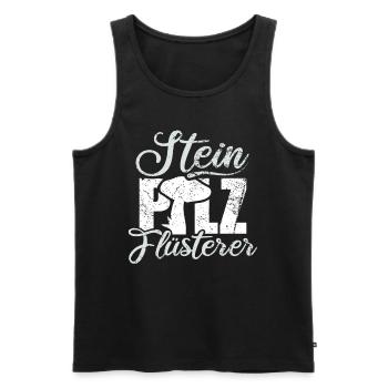 Steinpilz Fluesterer Pilzsammler - Männer Premium Bio Tank Top - Schwarz - Vorne - AI Model Male 178 light (178cm)