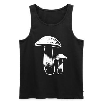 Steinpilze Pilze - Männer Premium Bio Tank Top - Schwarz - Vorne - AI Model Male 178 light (178cm)